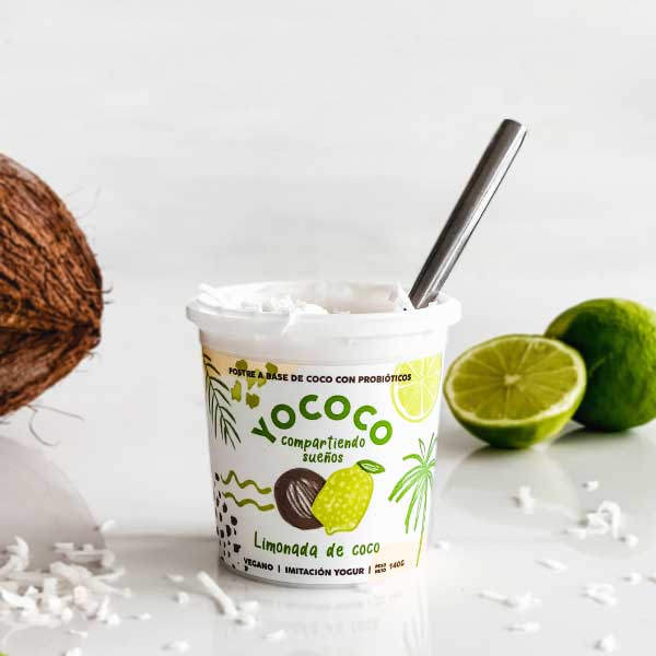 Ayuda a tu comunidad comprando Yococo-con tu compra compramos utiles escolares para ninos de bajos recursos de fundacion compartiendo sueños-Yogurt de coco sabor a Limonada de Coco