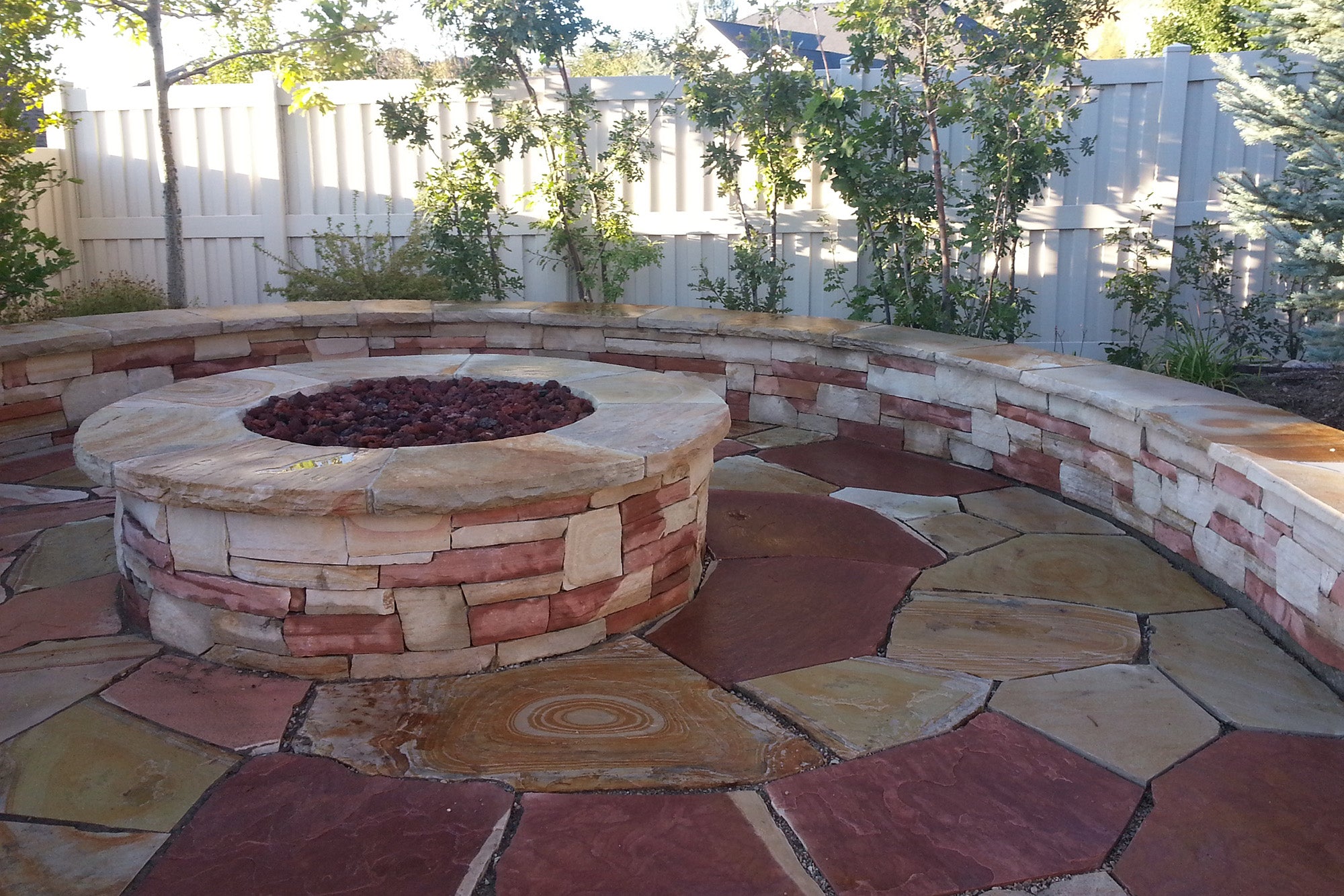 Stone Veneer Fire Pit | Customer Photos – Fire Pit Outfitter