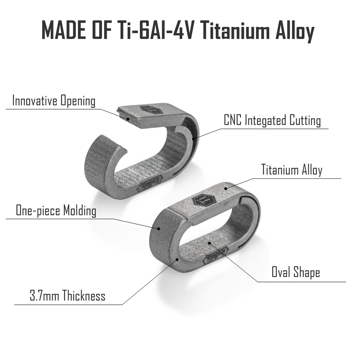 KeyUnity KA02 Titanium Side-Pushing Key Rings (3 Pieces) - Obuy USA