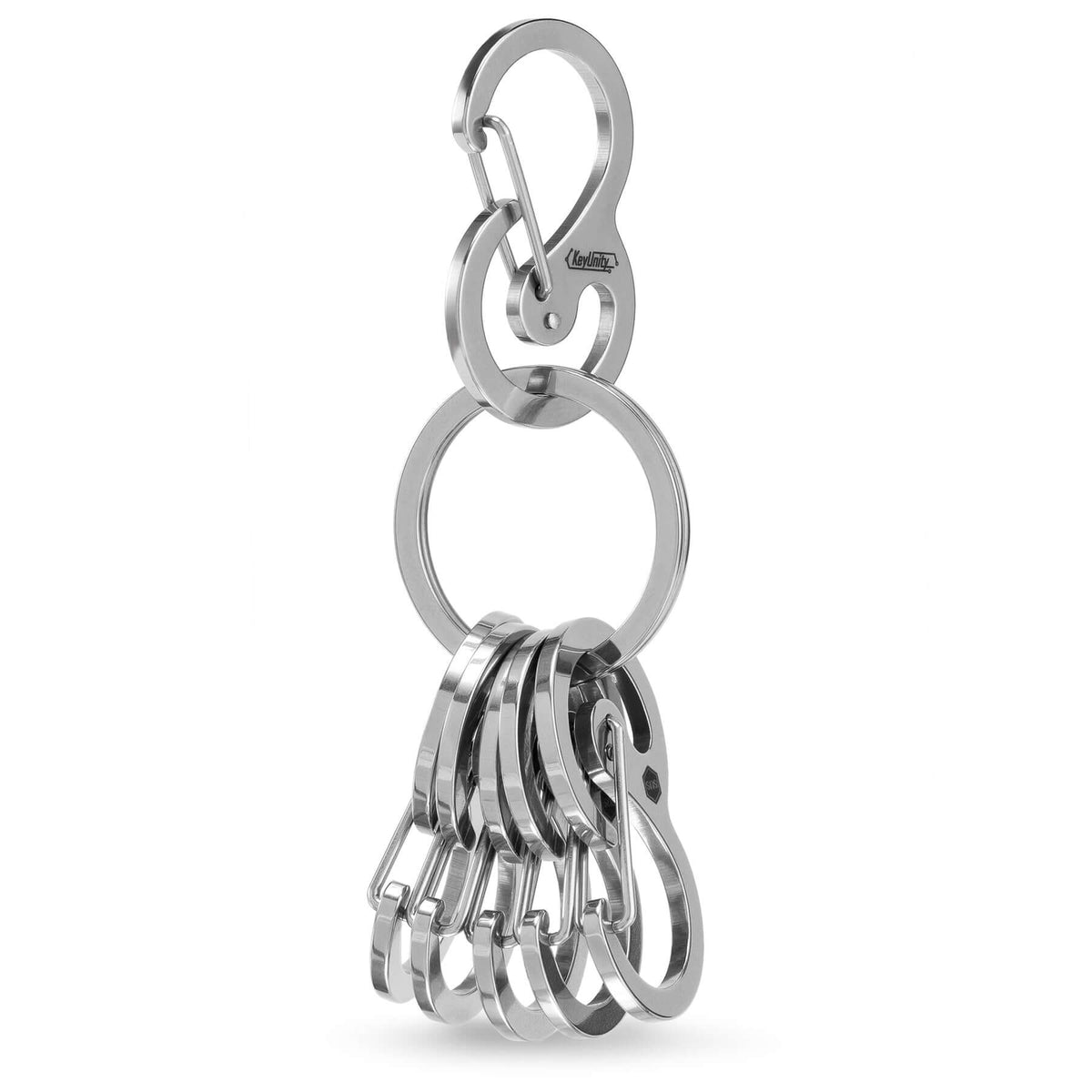 Sterling Silver Carabiner Key Ring 47mm X 23mm Made in the USA 