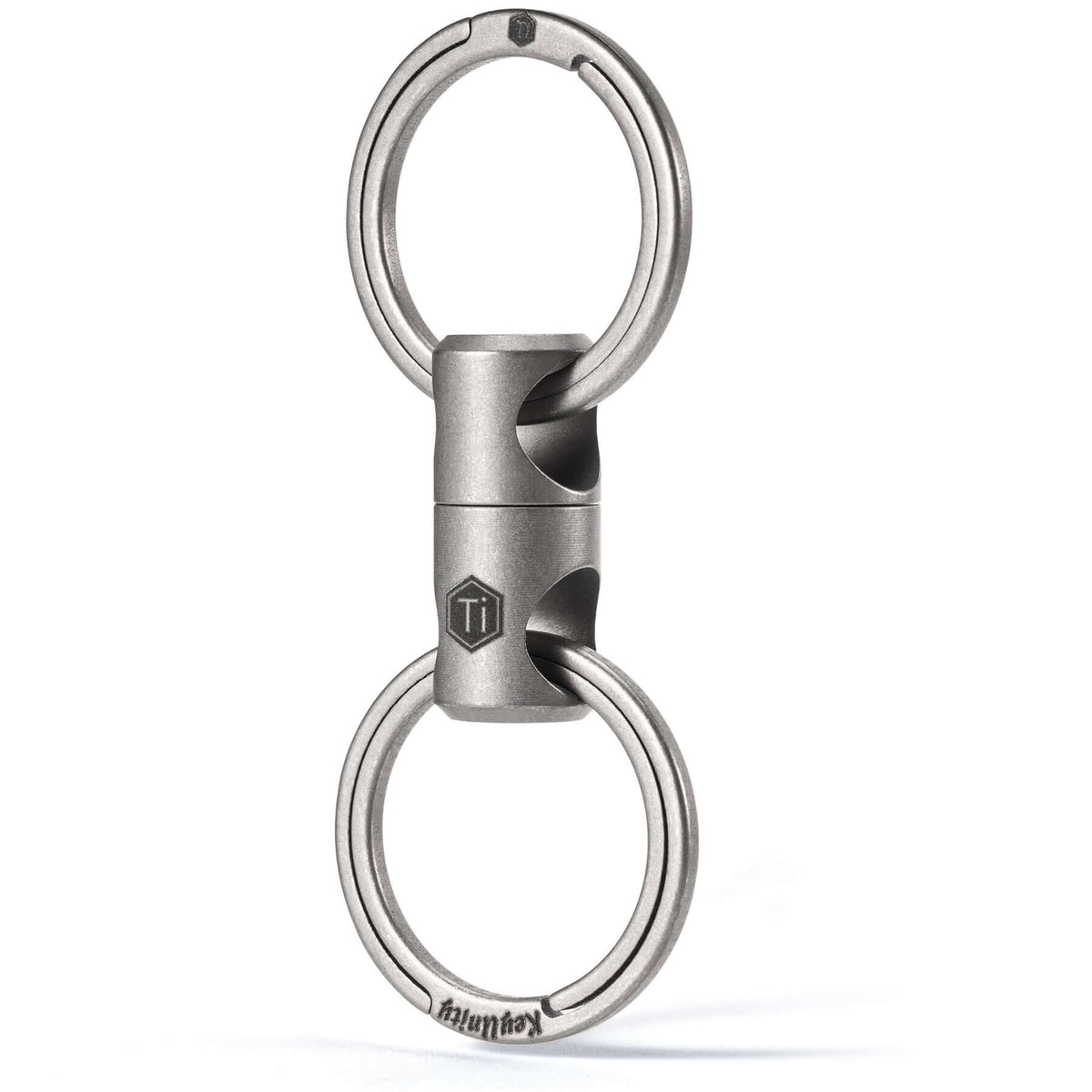 KeyUnity Key Rings, 3 Pack Titanium Split Side Pushing Key Rings for Key  Carabiner Flashlight Knife Dog Tag Ring KA02 (1.04'',0.75'',0.53'') 