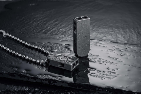 KeyUnity Titanium EDC Whistle Outdoor Emergency Whistle for Keychain, Comes with Necklace to Hang on Neck