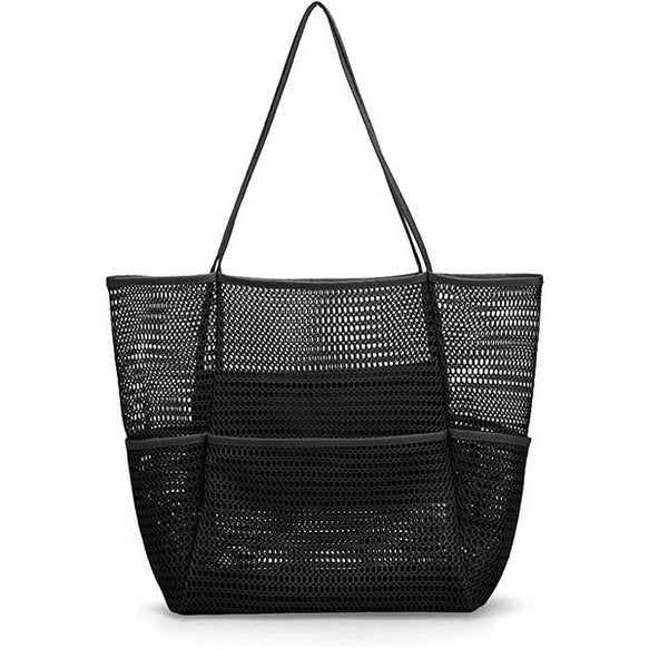 Wholesale_Mesh_Womens_ Shoulder_Beach_Bag_Summer Beach_Tote_Bag_Factory