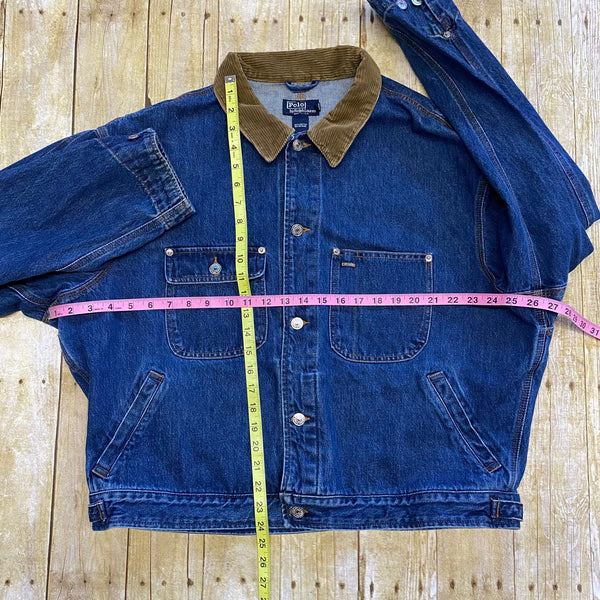 Polo by Ralph Lauren Denim Sportsman Jacket with Corduroy Collar – Cashed  Out Vintage