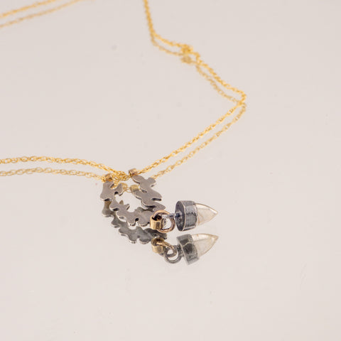 Rutile quartz necklace