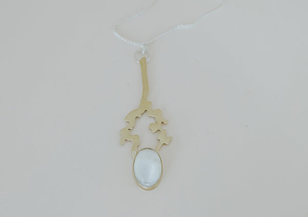 Selenite Scrying Mirror Amulet