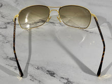 Load image into Gallery viewer, Louis Vuitton Vintage Tortoise Brown &amp; Gold Monogram Gradient Conspiration Pilote Aviator Sunglasses
