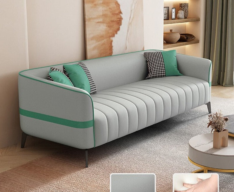 Sofa Nordic Living Room Furniture 3-4 Seater Sofas Technology Cloth Luxury Leather 3-4 Sitzer Sofas