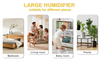 Humidifiers for Bedroom Large Room, 8L Large Ultrasonic Top Fill Humidifier  with 3 Speed Humidistat for Baby Kids Adults Home Yoga Sleep