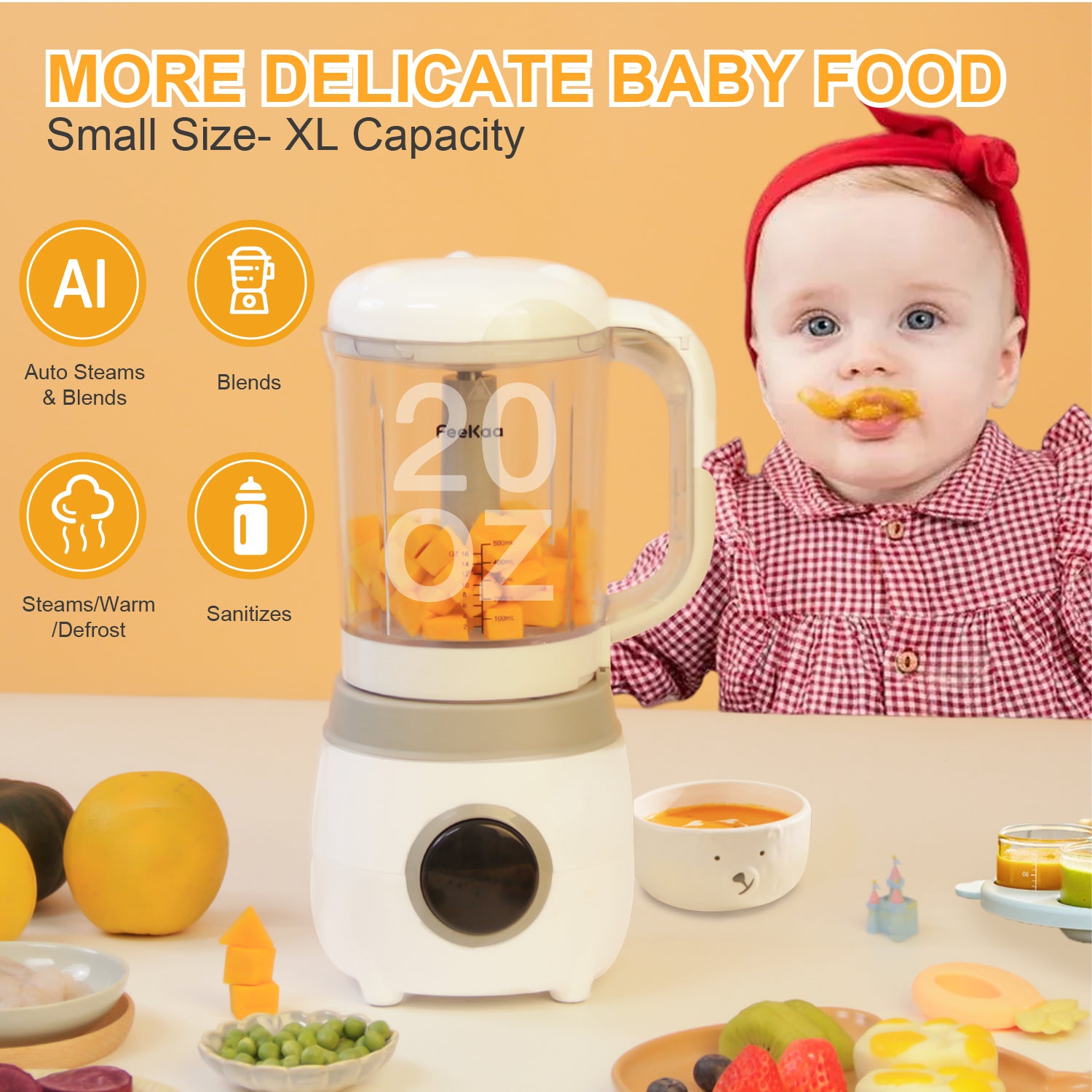 Baby Maker, food Processor, Multi-Function Steamer an –