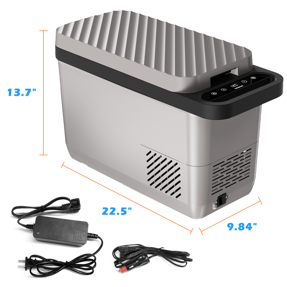 YOKEKON Portable Freezer 12 Volt Car Refrigerator, 17 Quart Portable Car Freezer Compressor Cooler for Camping Truck Van RV Camper SUV Boat Travel