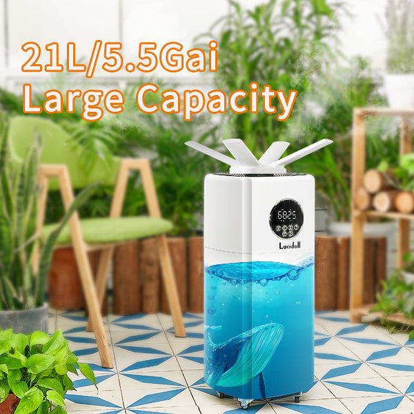 LACIDOLL 4.2 gal. Cool Mist Ultrasonic Whole House Humidifier 1000 Sq. ft. J19