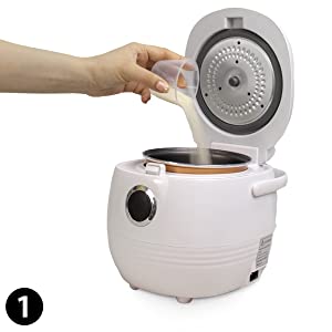soseki Mini Rice Cooker 2 Cup, Digital Rice Cooker Small With 4