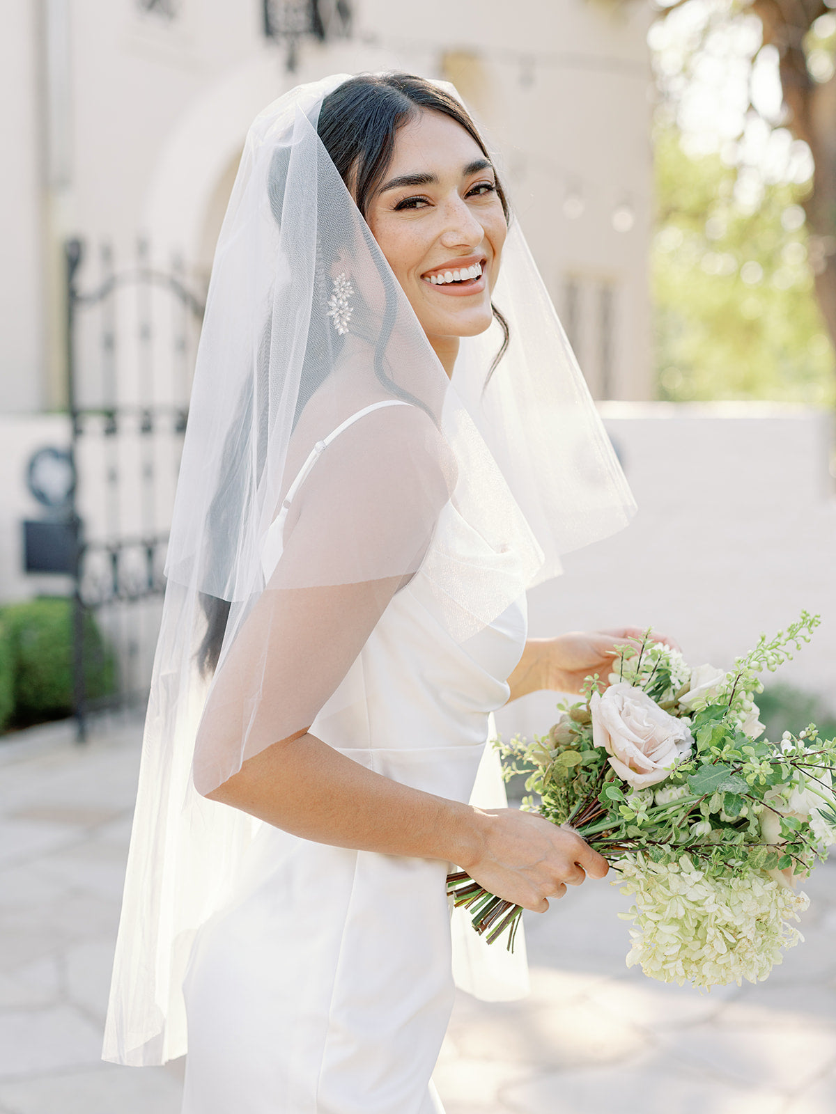 The Mantilla Company Perla Veil with Pearl Tulle