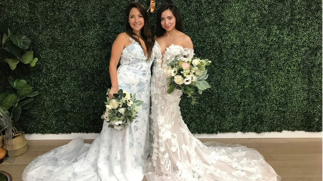 Veronica and Andie wedding dresses blue luna bridal gowns aphrodie champagne dress flower wedding dresses