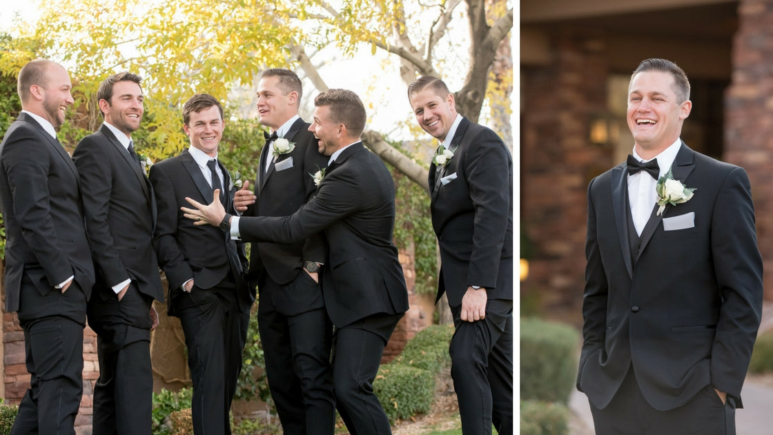 Groomsmen hanging out together and posing keeping the Groom in great spirits before the ceremony.