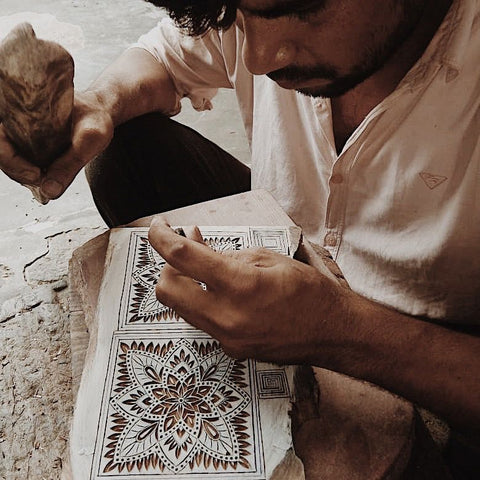 BLOCK CARVING India craft ethically made fashion sustainable fashion traditional fashion