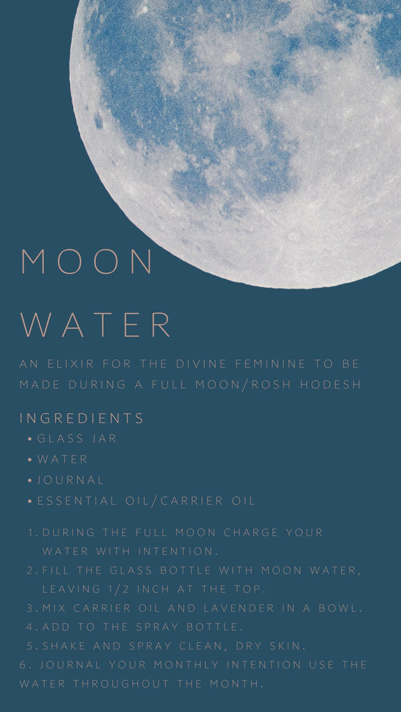 moon water ritual new moon full moon ritual Rosh Hodesh moon water divine feminine