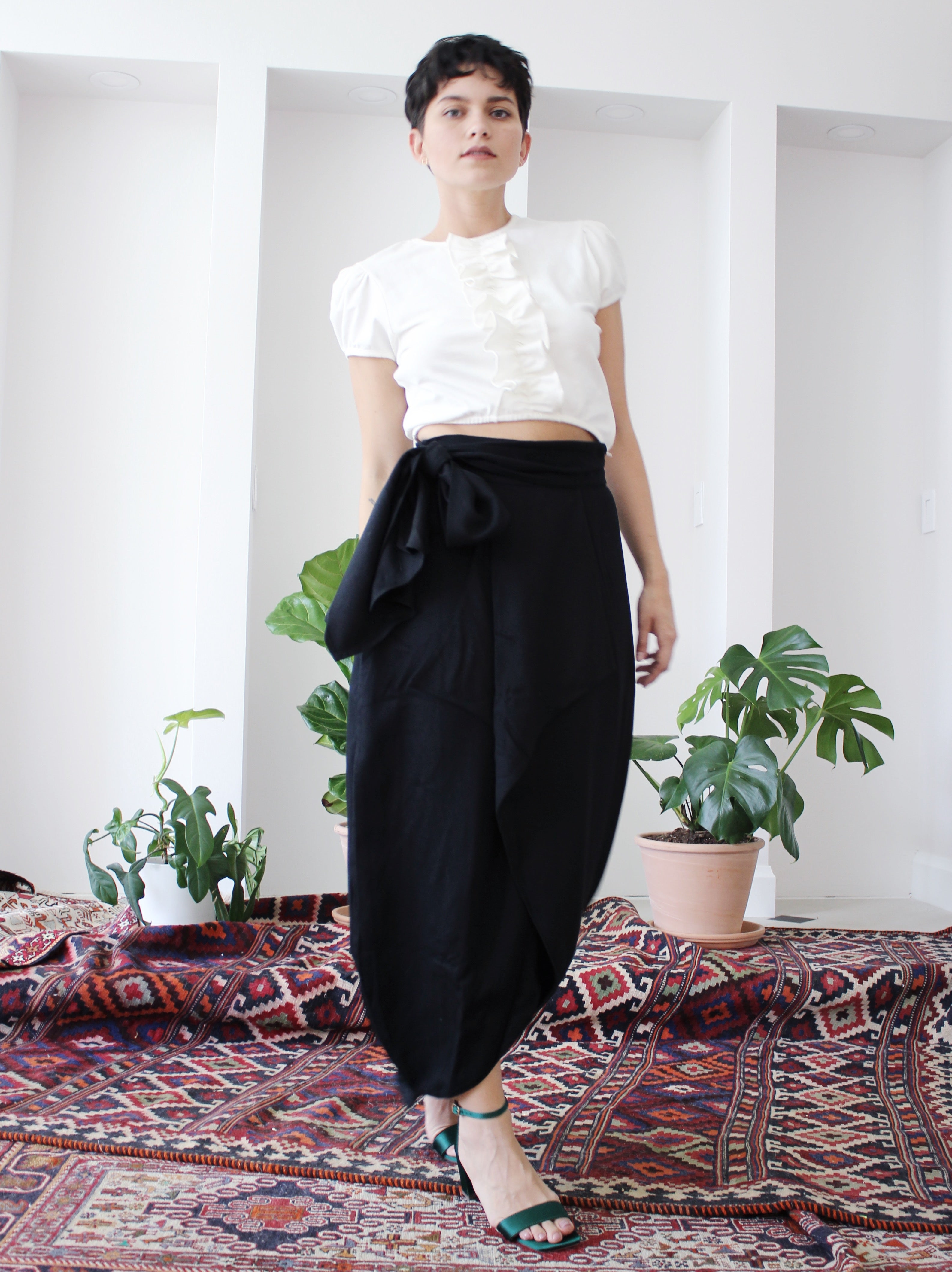 Shop Carolina Benoit Latina Owned Black Maxi Skirt Tencel Eco Friendly