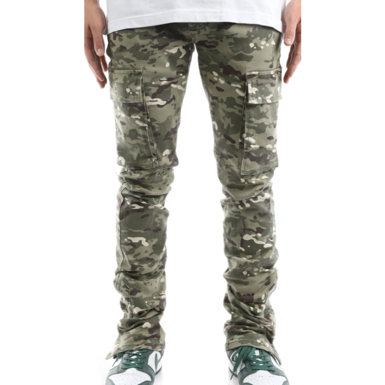 KDNK Stacked Double Cargo Combat Pants 