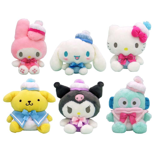 Sanrio Characters Hello Kitty Kuromi Cinnamoroll Hangyodon Pochacco Cute  Soft Plush Stuffed Doll Bag Pendants Christmas Gifts