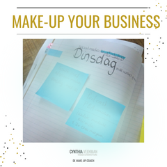 Make-up your business - orde en planning - post-it