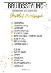 Checklist proefsessie haar en make-up voor je bruiloft Naaldwijk Westland door Cynthia Veenman