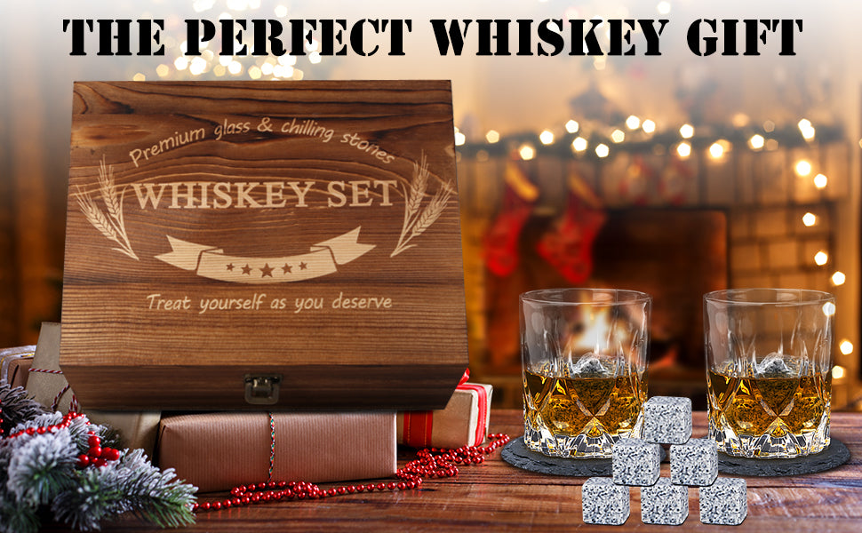 Luxury Whiskey Chilling Stones Gift Set with Premium Gift Box