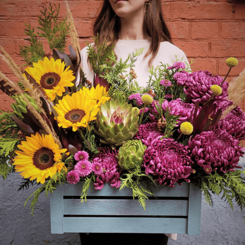 Bouquet of flowers Yellow and Purple – ART Flowers LA