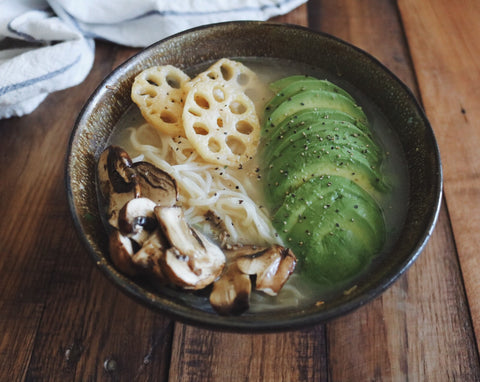 lotus root avocado ramen