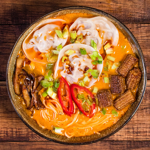 Spicy Kimchi Dumpling Ramen