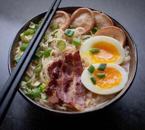 Shiitake Mushroom and Bacon Miso Ramen 