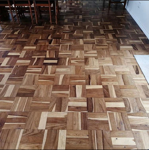 Woodoc Water Borne Floor Matt Clear on Parquet Flooring