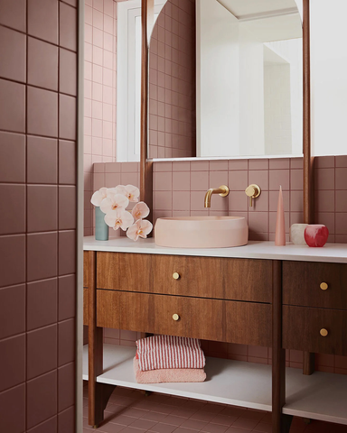 Paddington Project by CG Design Studio featuring Prism Circle Basin in Blush Pink