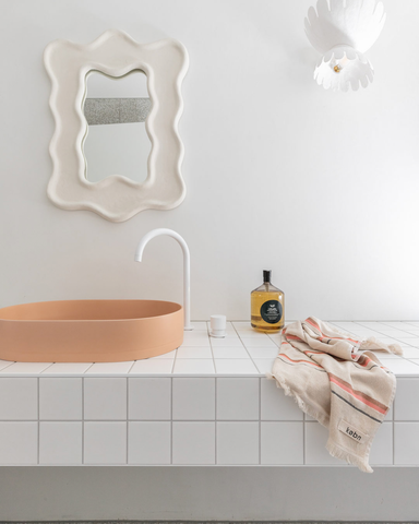 Pill Basin in Pastel Peach from Charred Peninsular Charm Project by Mynd Interiors and The Grace Collective