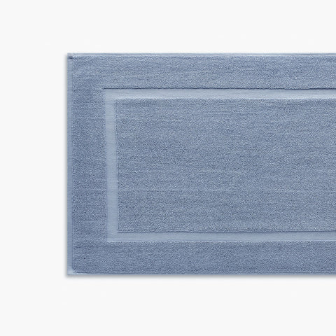Blue Cream Bath Mat-hand Made 100% Cotton Ultra Soft and 