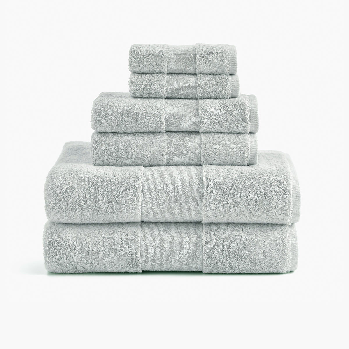 Under The Canopy Luxe Organic Cotton Towel - Snow, Snow / 6-Piece Bath Towel Set 6-Piece Bath Towel Set Snow