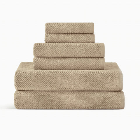 Coyuchi Organic Air Weight Towel 6 Piece Set - Natural