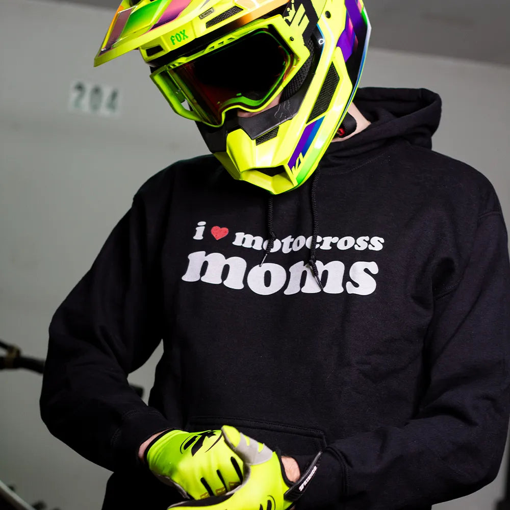 I Love Motocross Moms Black Hoodie , the best motocross hoodie for every rider