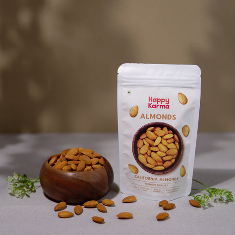 Happy karma almonds, premium dry fruits, almonds