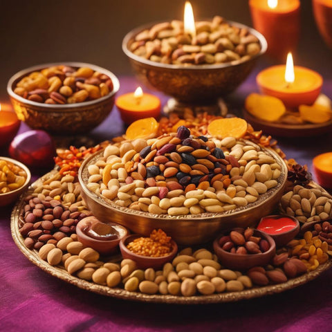 Exquisite table arrangement with Happy Karma Diwali Snacks