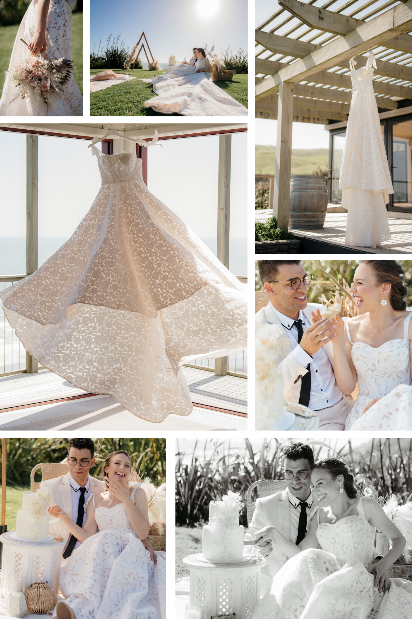 Styled photoshoot, tayla gown, castaways resort, a-line, bohemian style, wedding dress