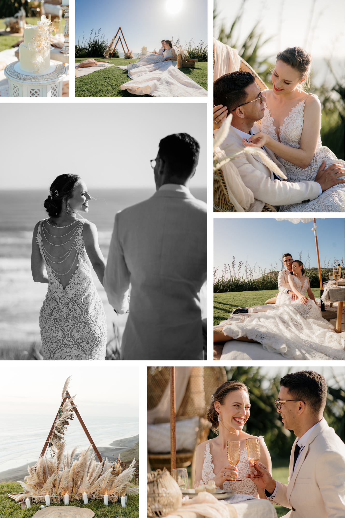 Styled photoshoot, tarryn gown, castaways resort, a-line, bohemian style, wedding dress