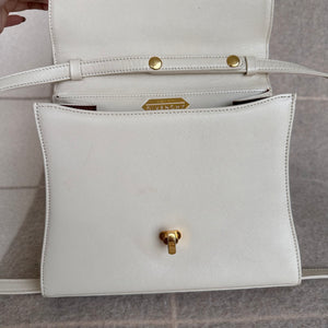 1990s Vintage Givenchy Ivory Saffiano Top Handle Two Way Shoulder Bag –  Adore Adored