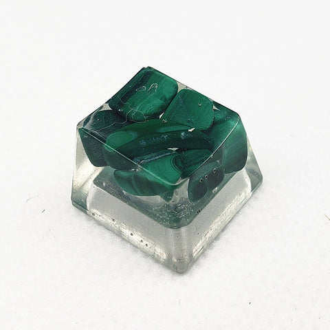 Malachite gravel resin keycaps