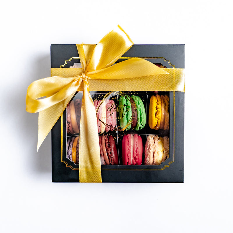 Box of 12 Assorted Macarons - Hua Bar Floral Design