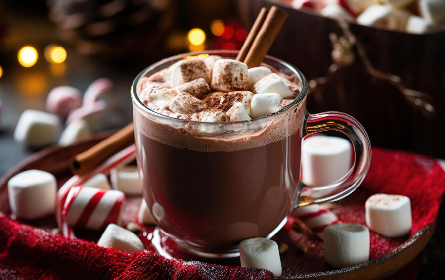 whipped cream hot chocolates