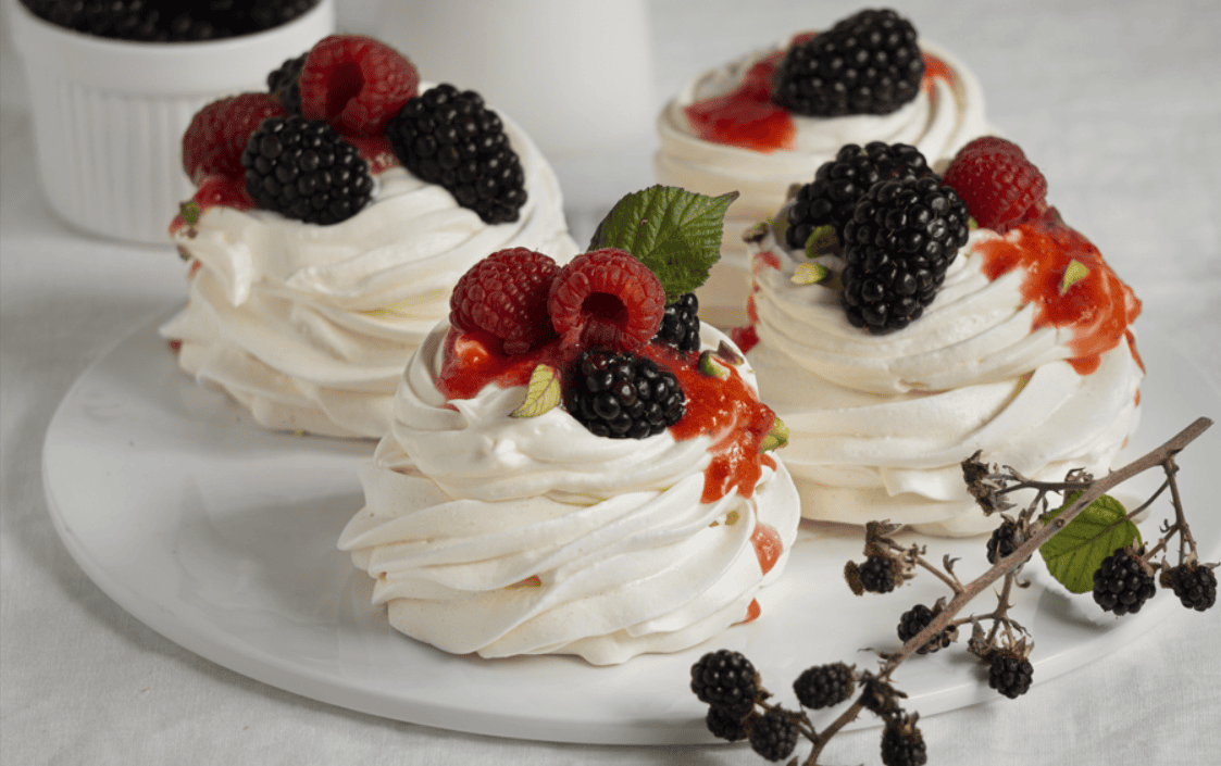 whipped cream with fruit