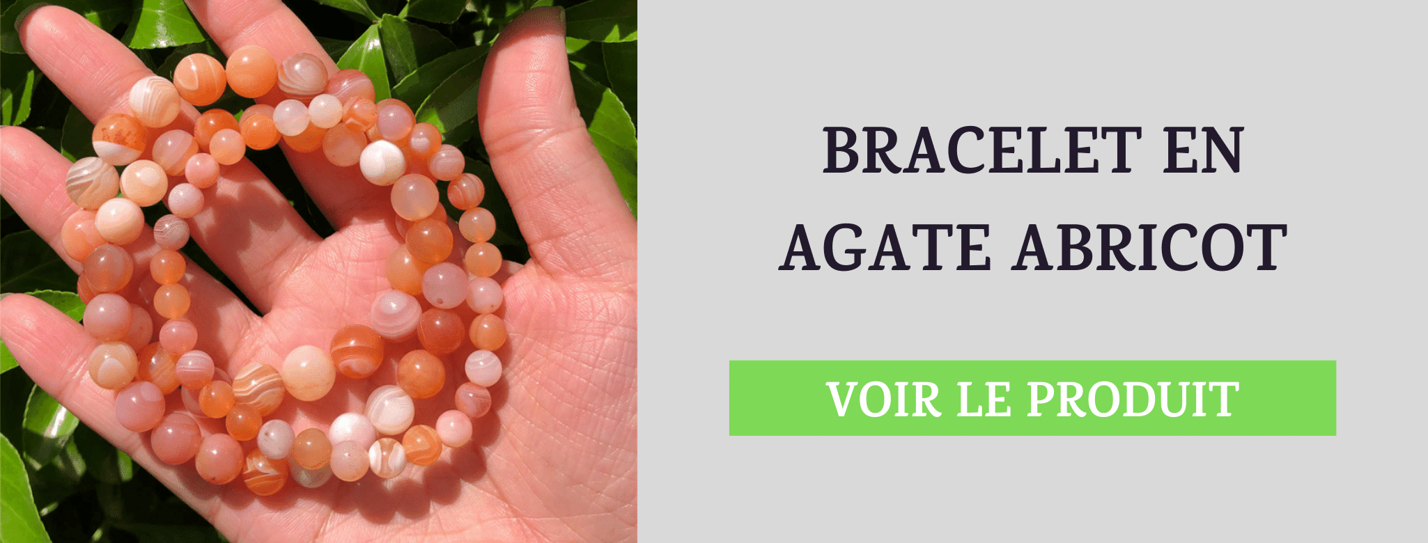 Bracelet Pierre Agate Abricot