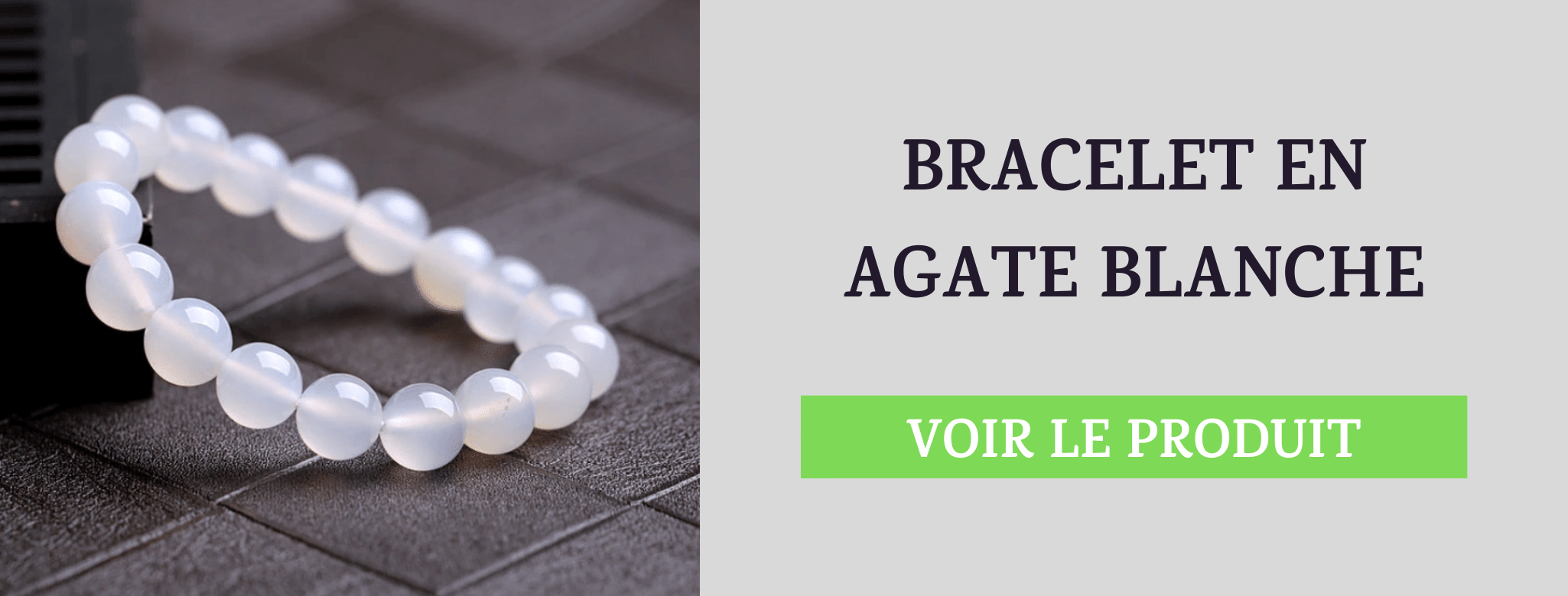 Bracelet Agate Blanche